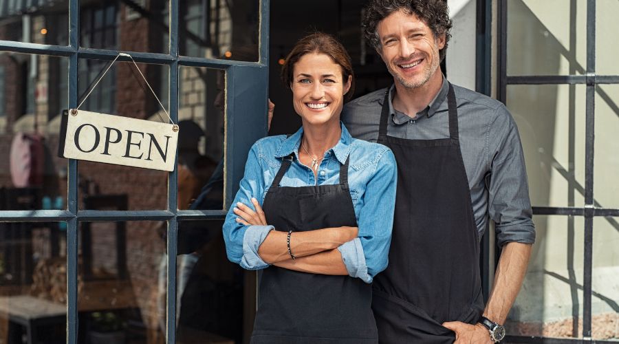 Local business owners working together